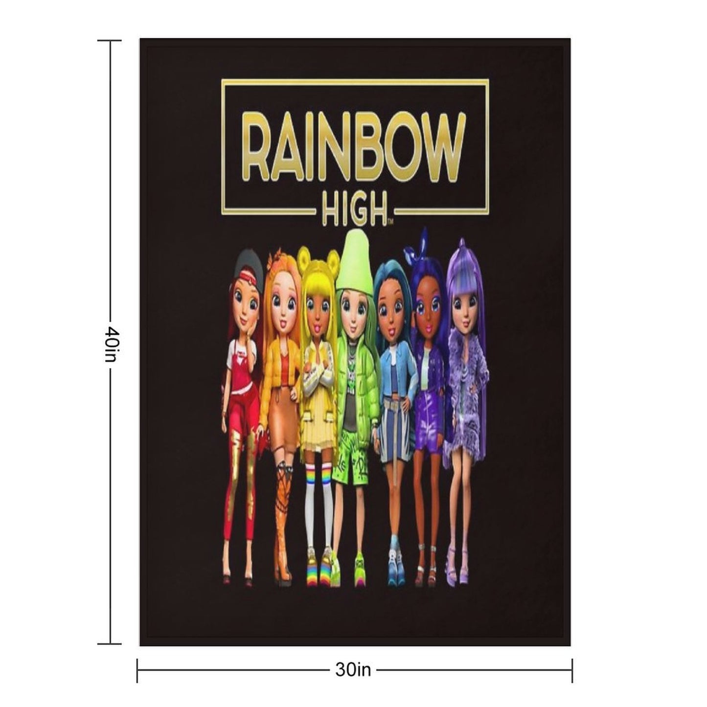 Rainbow High Gift For Fans Rainbow High Dolls Rainbow High Characters Compact Throw Blanket