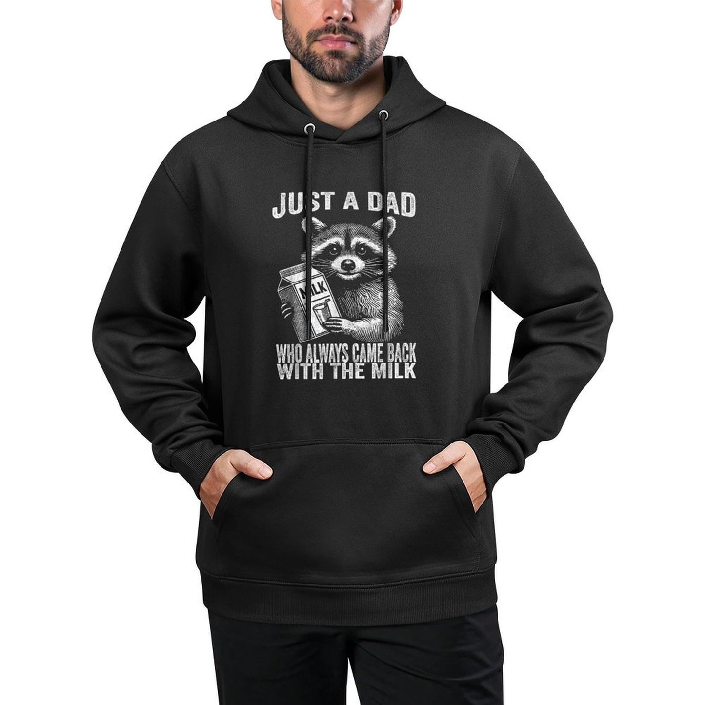 Just A Dad Who Came Back With The Milk Funny Father&#39;s Day Breathable Fabric Hoodie
