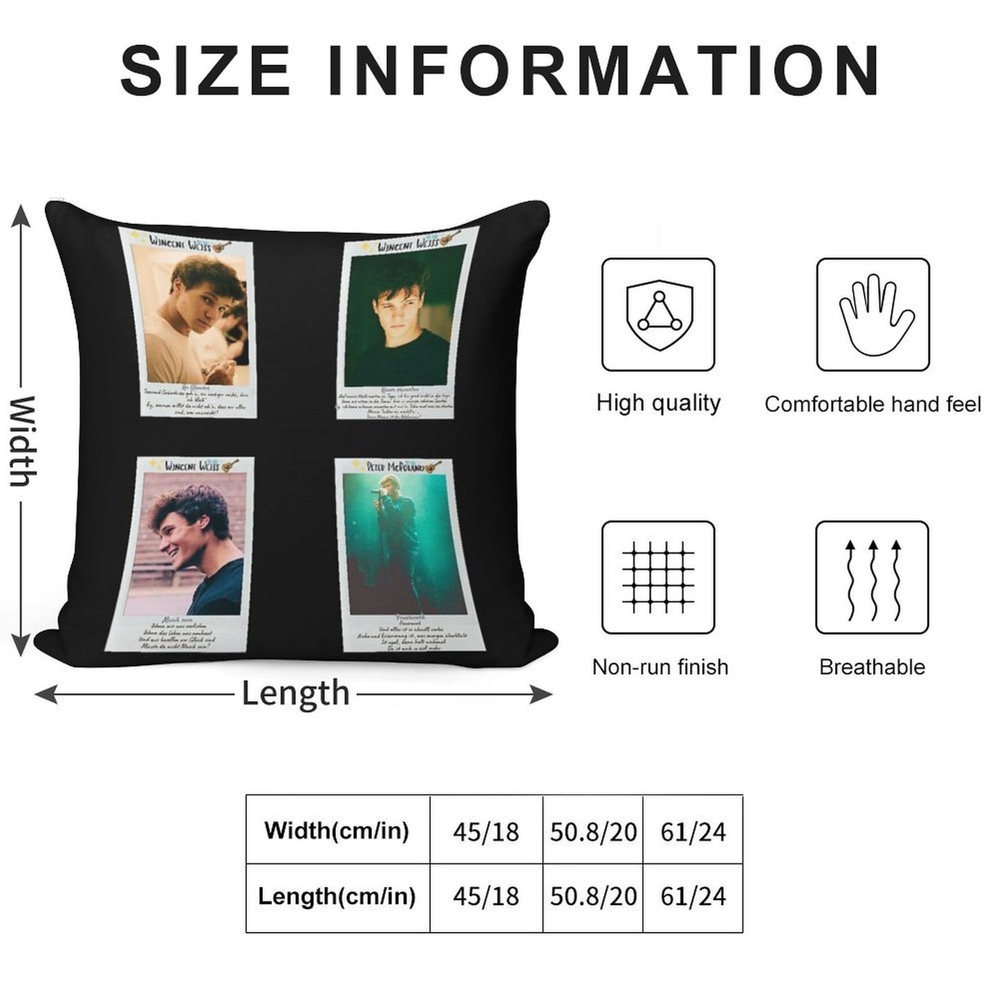 Wincent Weiss Lyrics HD Sticker Set  T Shirt Soft Ultra-Soft Texture Throw Pillow