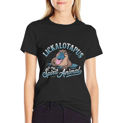 Lickalotapus Is My Spirit Animal Funny Platypus Humor  Wrinkle-resistant T-Shirt