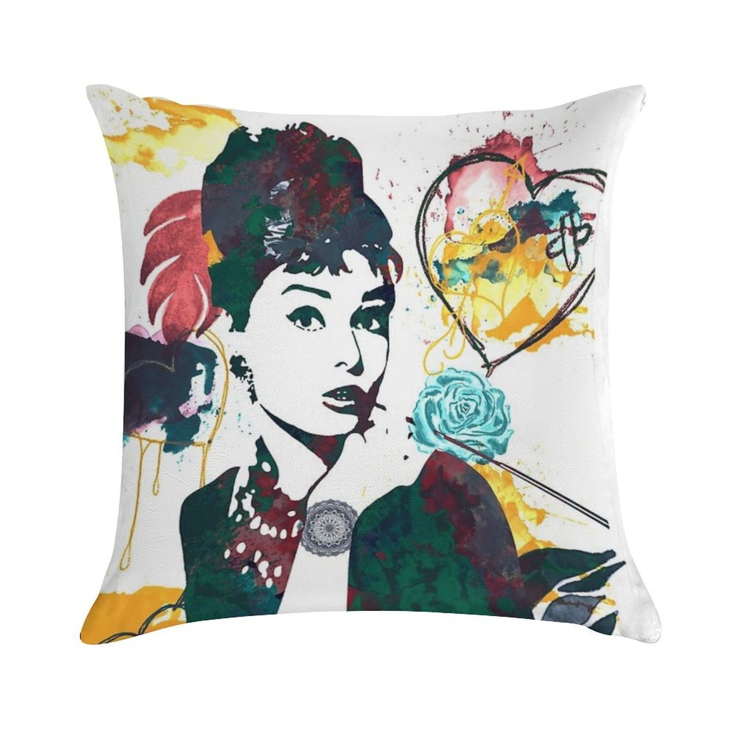Audrey Hepburn Nature Colours Soft Reinforced Edging Throw Pillow