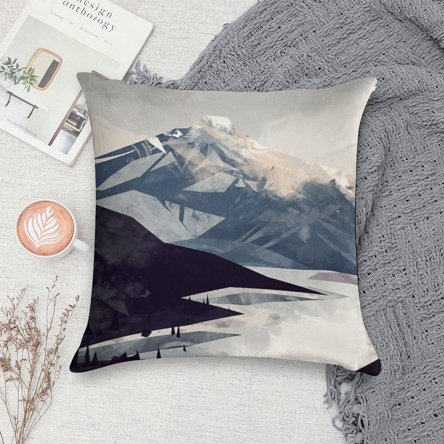 Calming Mountain Soft Ultra-Soft Texture Throw Pillow