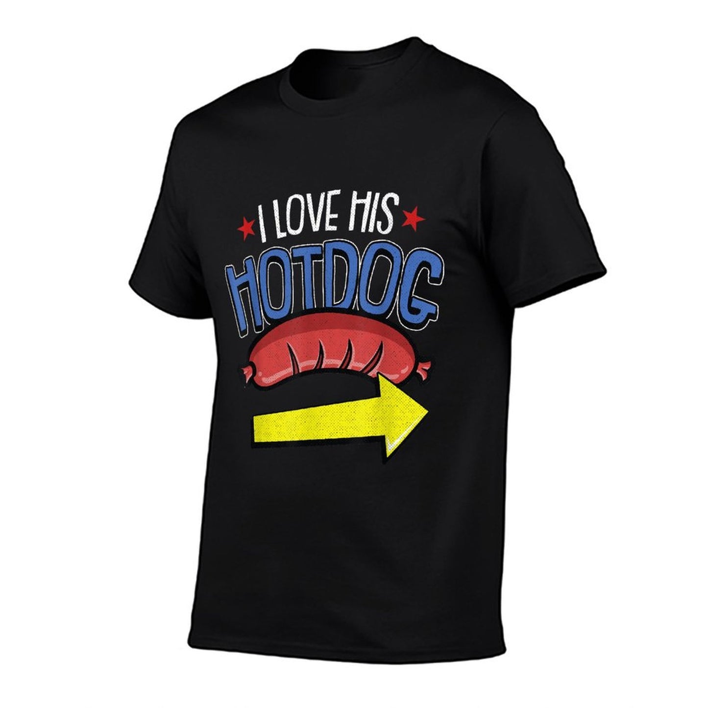 I Love His Hotdog 4th Of July Funny Adult Humor Patriotic  Moisture-wicking T-Shirt
