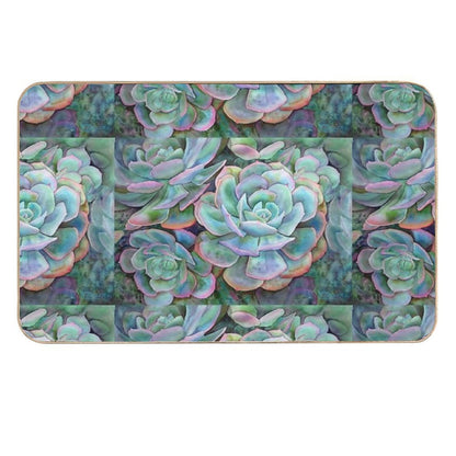 Succulents II  Easy To Clean Bath Mat