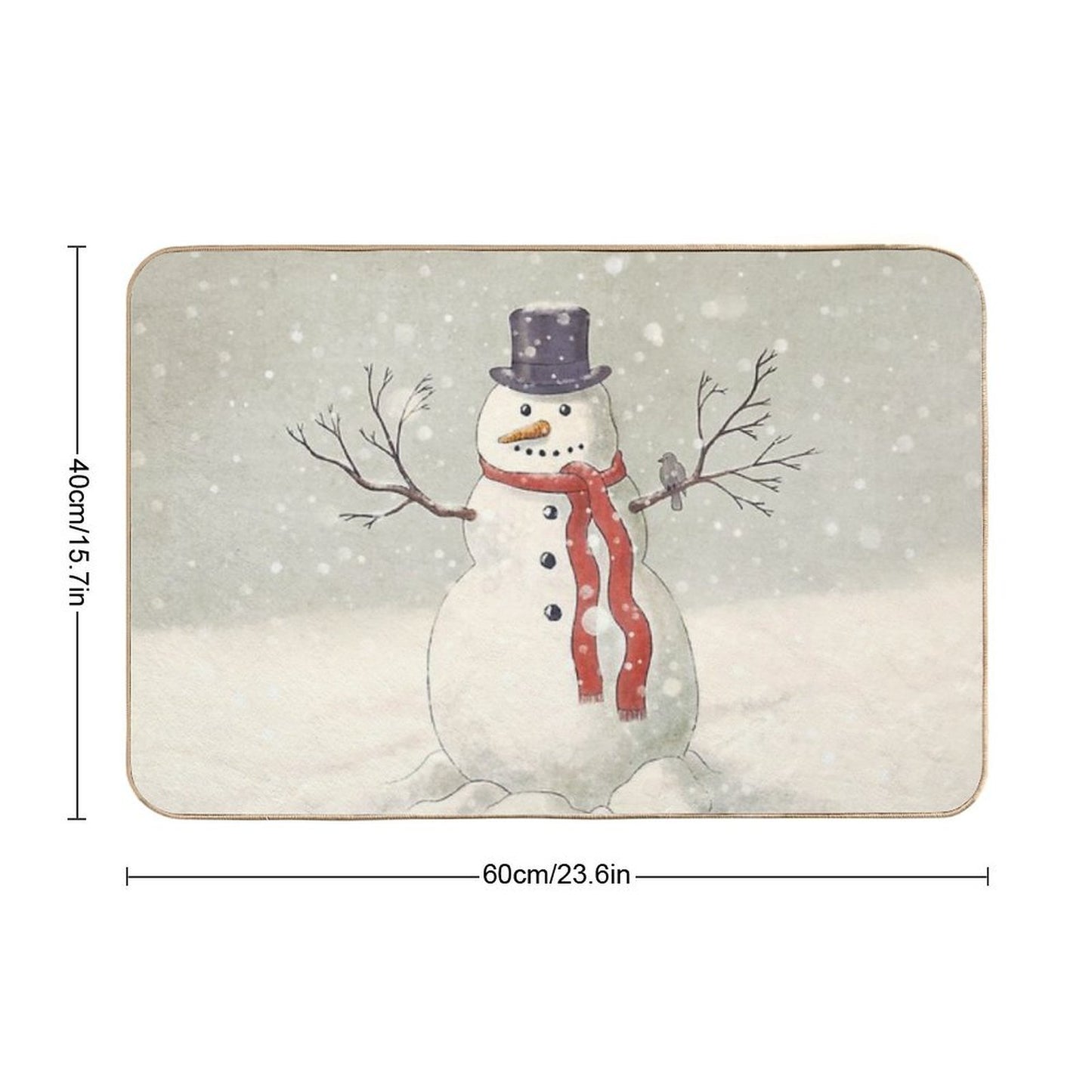 The Snowman  Odorless Bath Mat