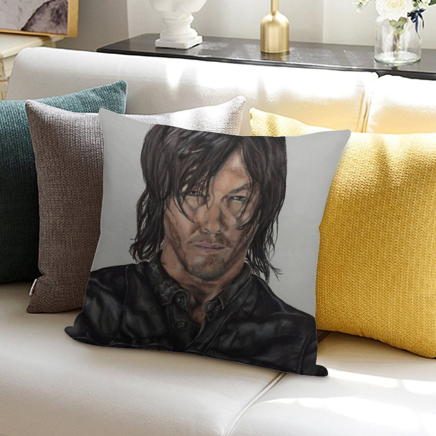 Daryl Dixon Soft Home Decor Throw Pillow