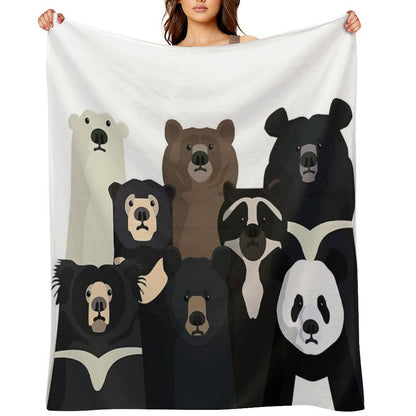 Bears of The World Lightweight Throw Blanket