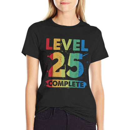 Level 25 Complete 25th Birthday  Odor-resistant T-Shirt