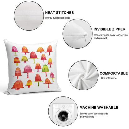 Jellies on Plates Soft Shrink-Resistant Throw Pillow