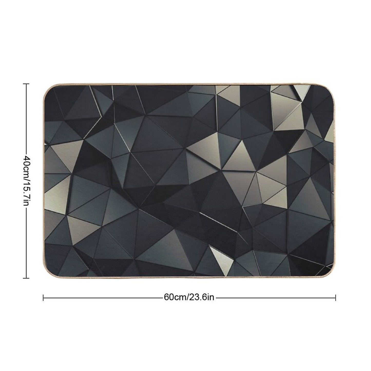Polygon Noir  Multi-Purpose Bath Mat