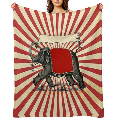 Circus Elephant Vintage Poster Pop Wall Street Art Quick-dry Throw Blanket