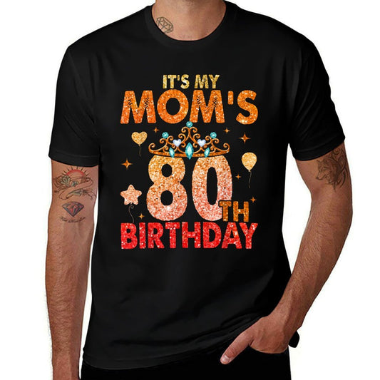 It's My Mom's 80th Birthday Crown Women's 80th Birthday  Stretchy T-Shirt