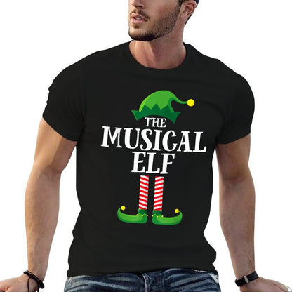 Musical Elf Matching Family Group Christmas Party Pyjamas  Stretchy T-Shirt