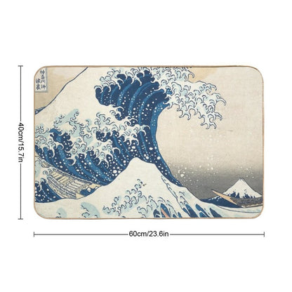 Kanagawa Oki Nami Ura  The Great Wave  Slip-Resistant Bath Mat
