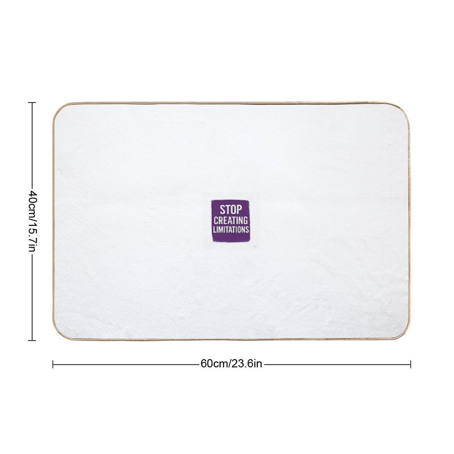 STOP CREATING LIMITATIONS (purple)  Absorbent Bath Mat
