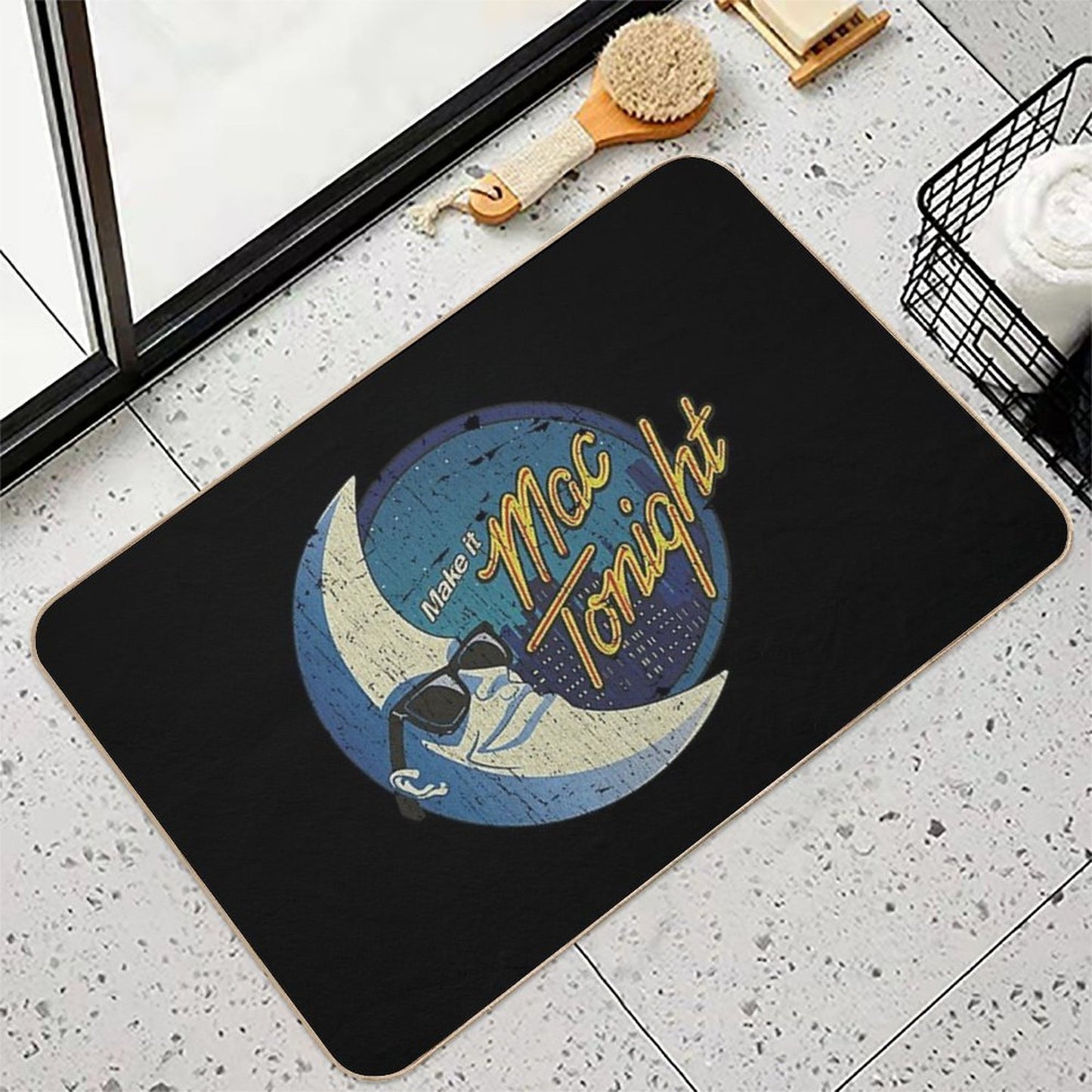 Mac Tonight Moon Man 1986  Non-Slip Bath Mat