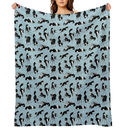 Border Collie Easy Care Throw Blanket