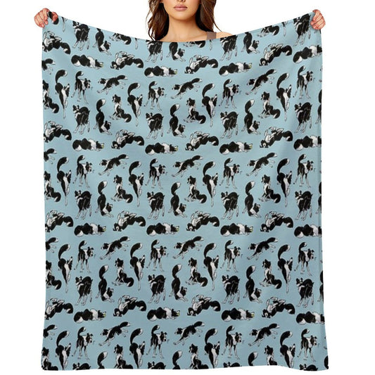 Border Collie Easy Care Throw Blanket