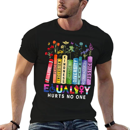 Equality Hurts No One Lgbt Book Flower Social Justice Pride  Vintage-inspired T-Shirt