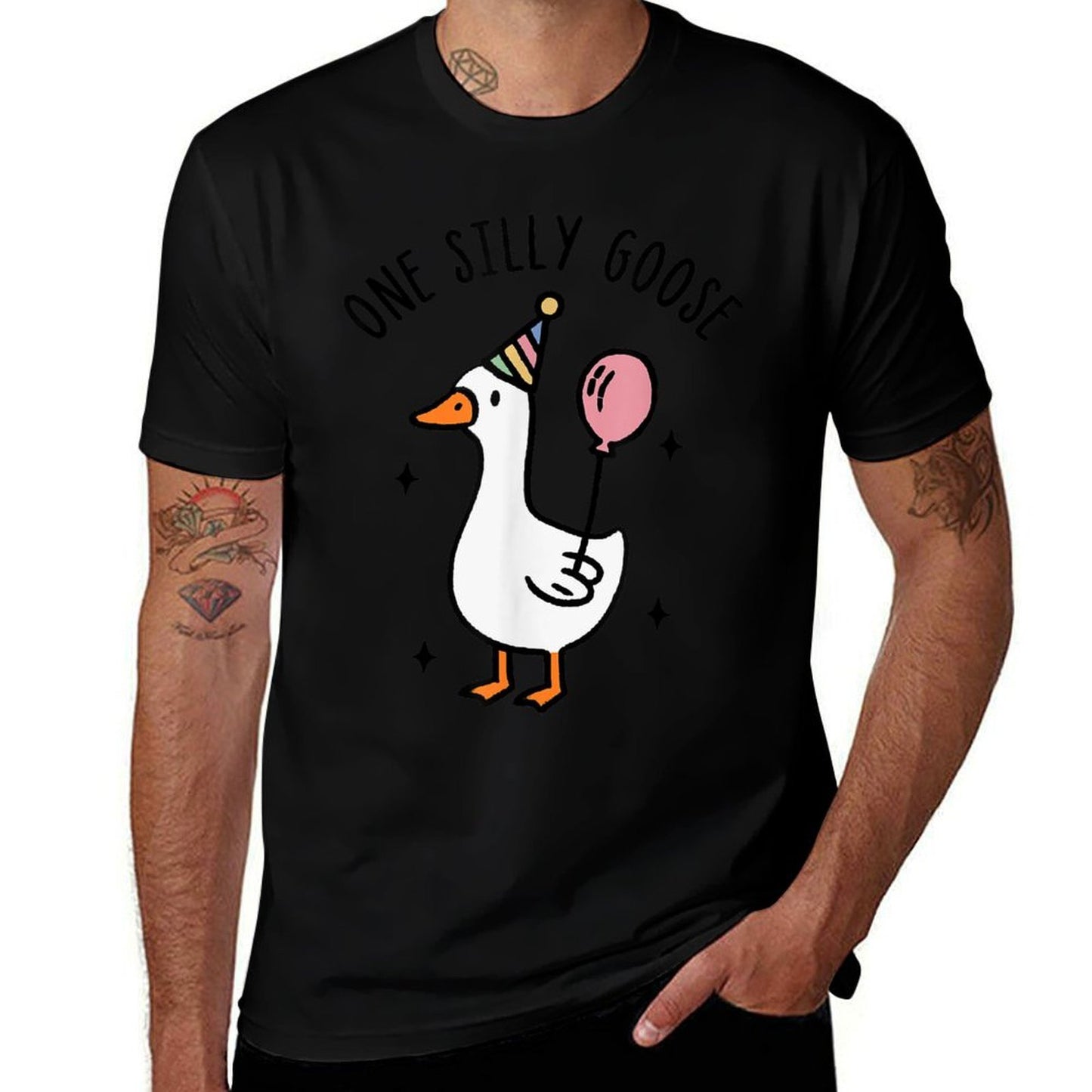 One Silly Goose Funny 1st First Birthday  Cotton T-Shirt