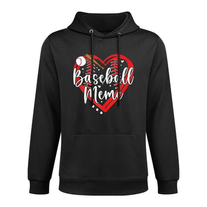 Baseball Meme Heart Meme Of A Baseball Player Meme Cotton-Polyester Blend Hoodie
