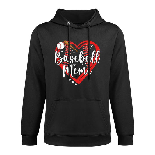 Baseball Meme Heart Meme Of A Baseball Player Meme Cotton-Polyester Blend Hoodie