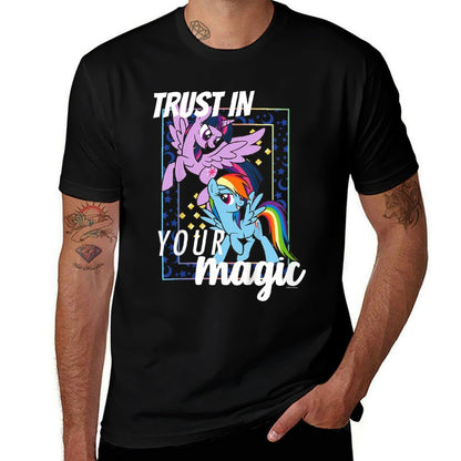 Kids My Little Pony Friendship Is Magic Twilight & Rainbow Sassy  High-quality Stitching T-Shirt