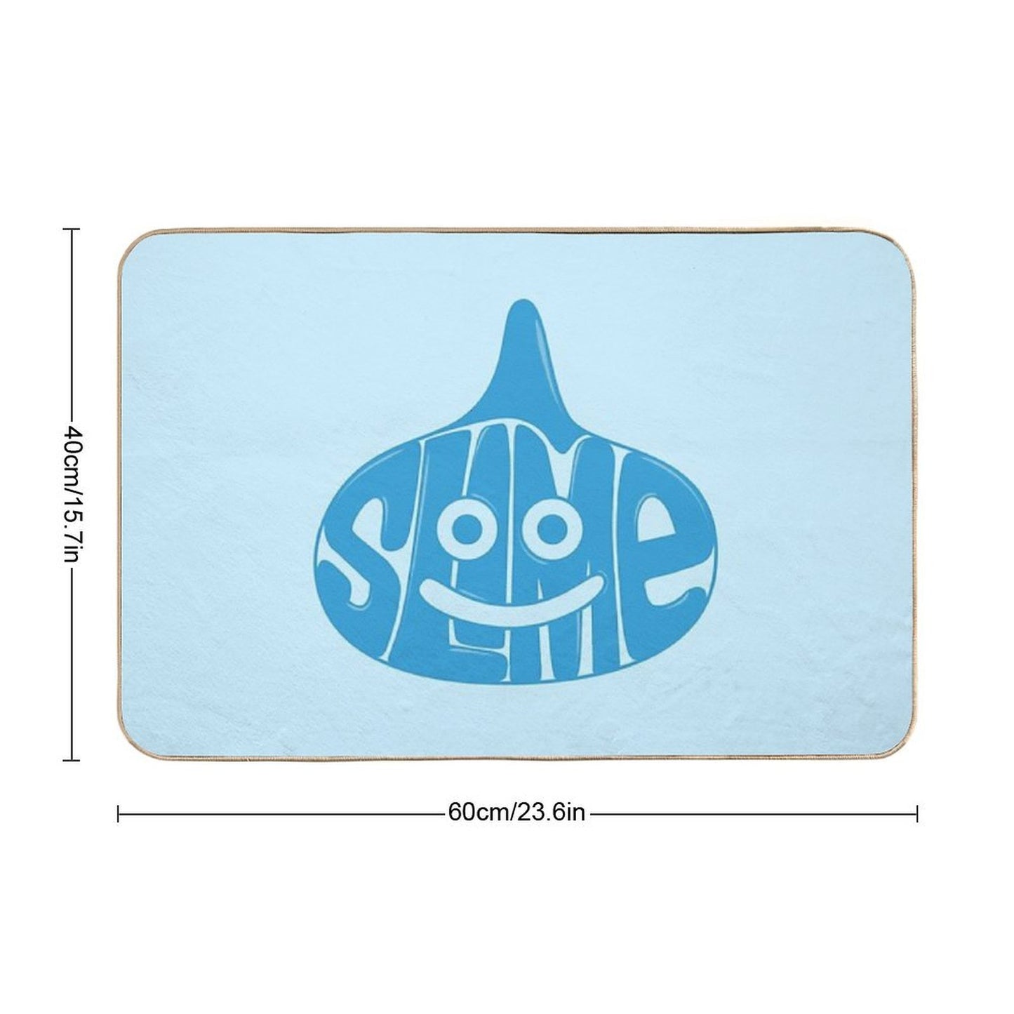 Slime Typography  Slip-Resistant Bath Mat