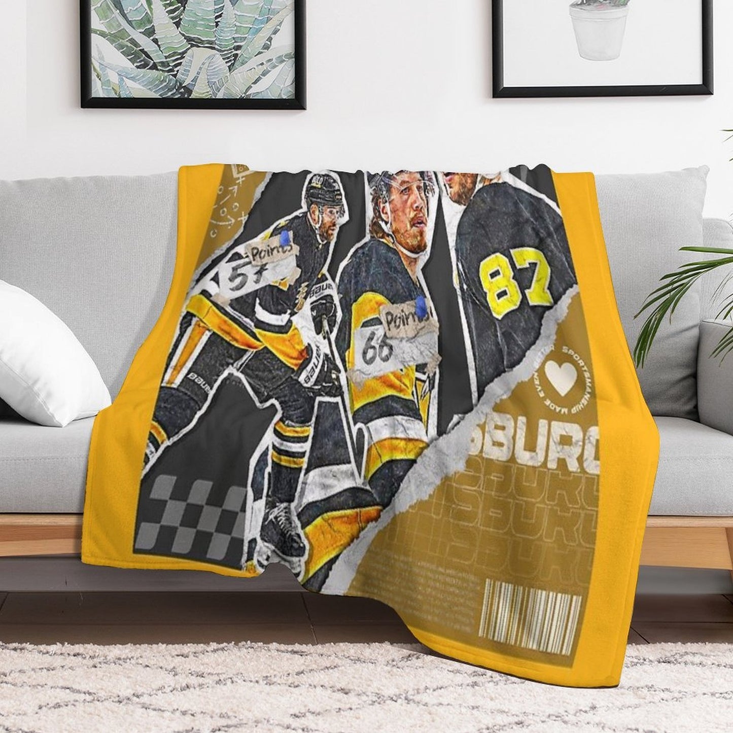 Pittsburgh Team Squad Design 1 Shrink-resistant Throw Blanket