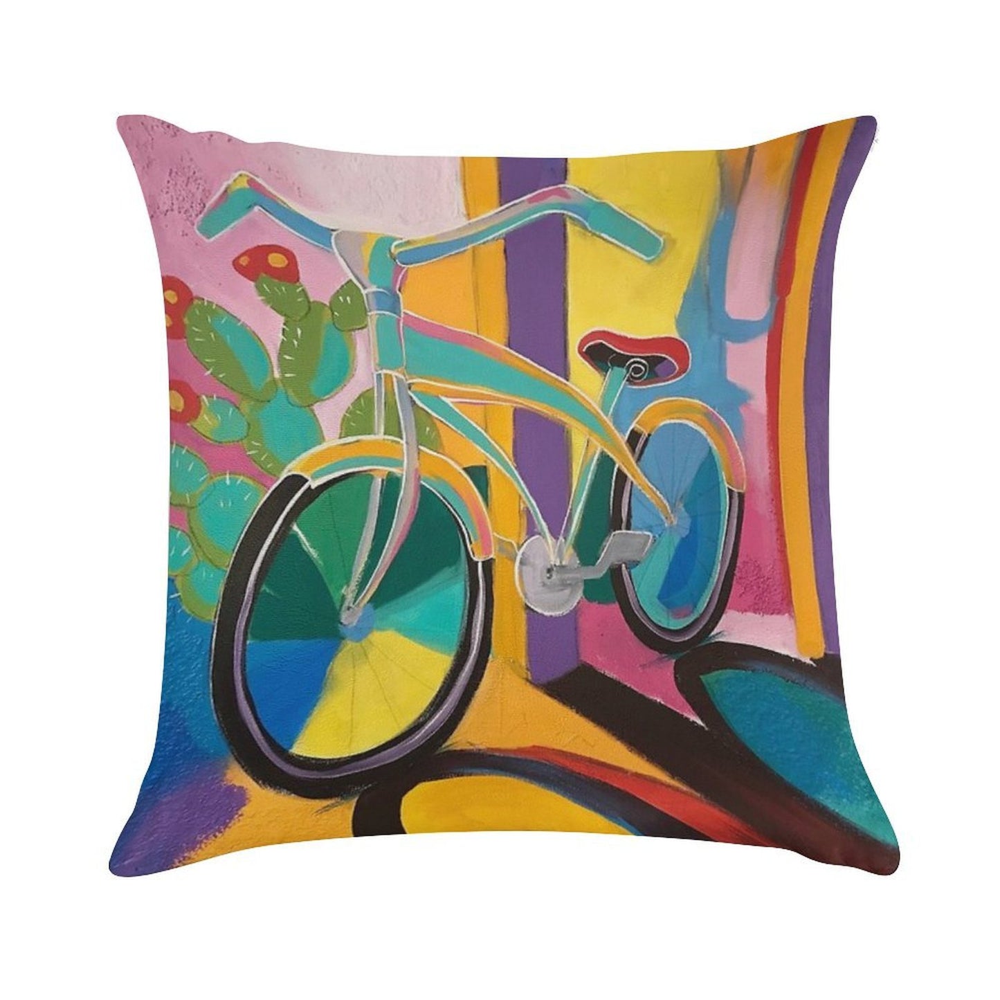 La Bicicleta Soft Luxury Feel Throw Pillow