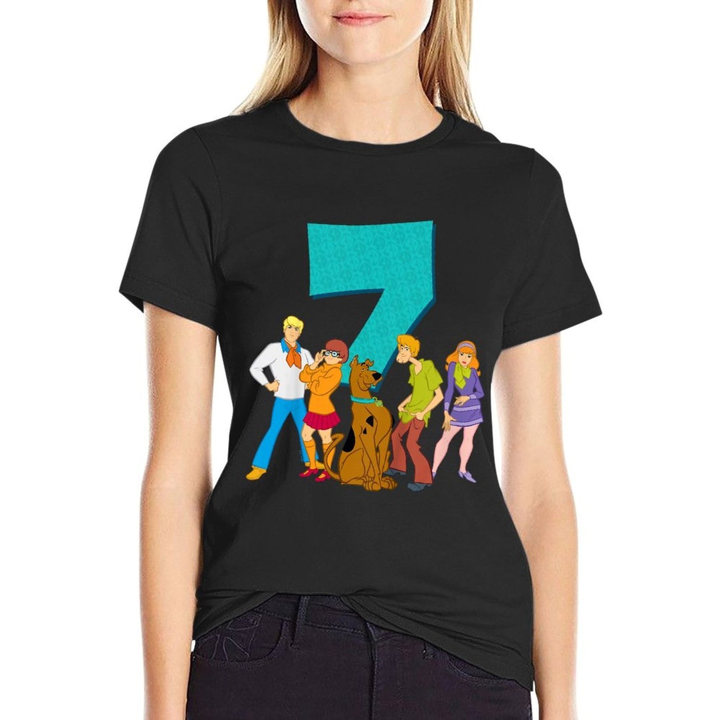 Kids Scooby-Doo 7th Birthday This Meddling Kid Is 7  Moisture-wicking T-Shirt