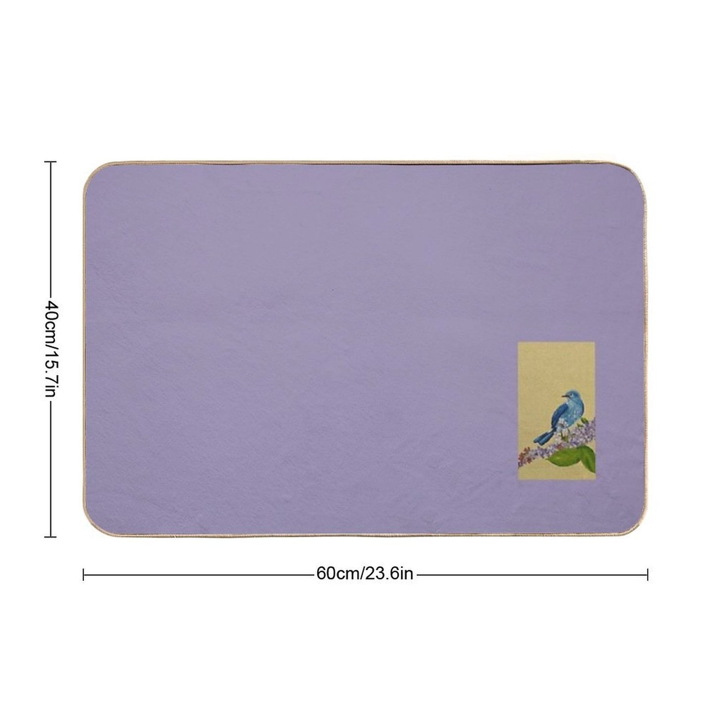Indigo Bunting on A Twig #3  Absorbent Bath Mat