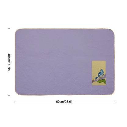 Indigo Bunting on A Twig #3  Absorbent Bath Mat