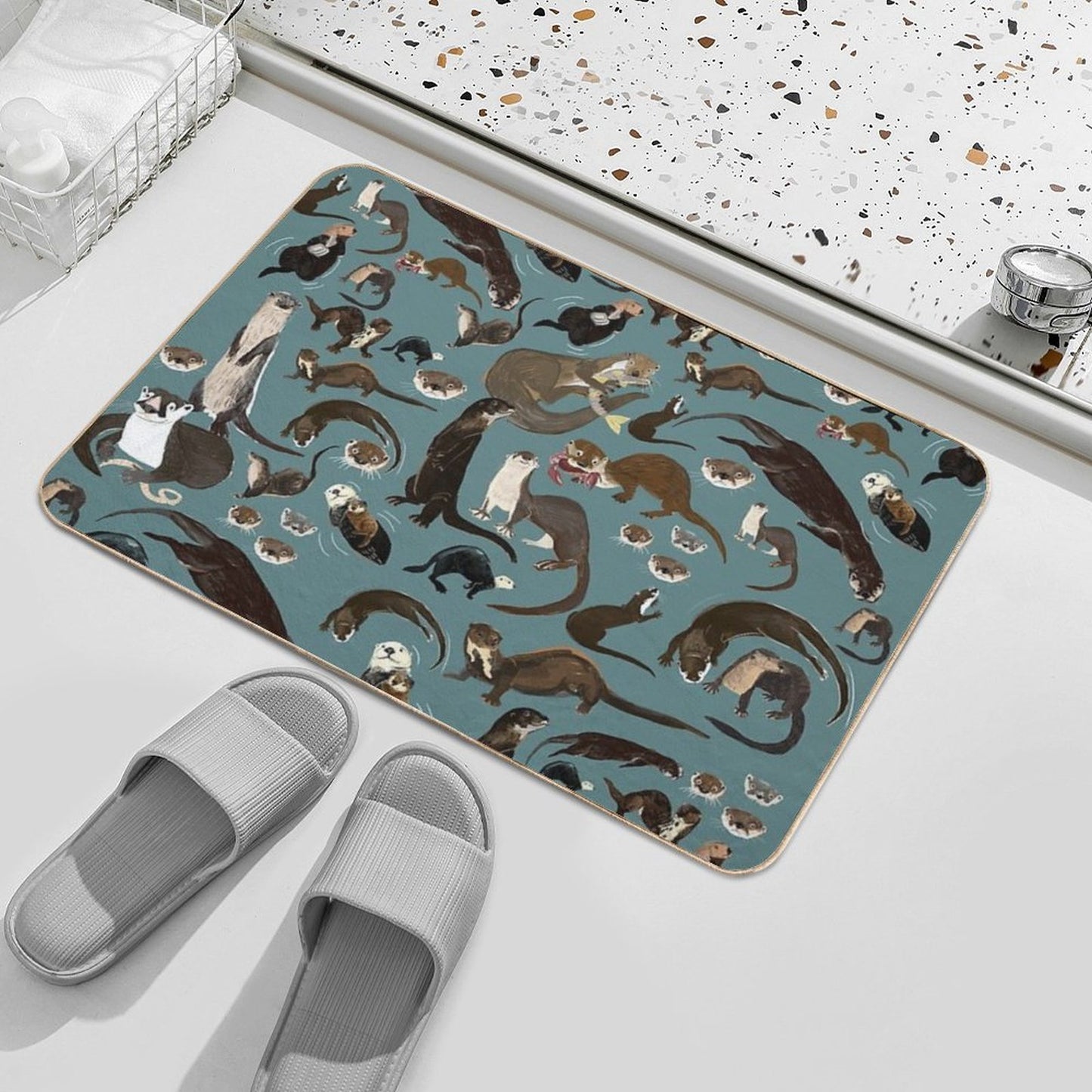 Sea Otters  Long-Lasting Bath Mat