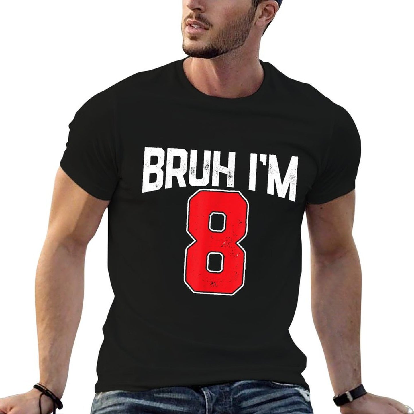 Bruh I'm 8 Kids Eight Years Old Birthday Party Celebration  Affordable Price T-Shirt