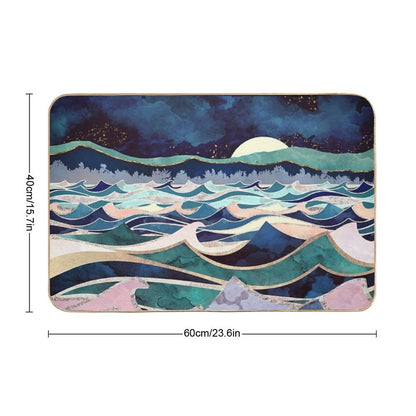 Moonlit Ocean  Repositionable Bath Mat