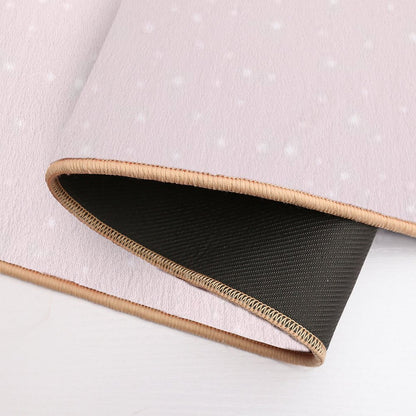 Pink And White Stars  Eco-Friendly Bath Mat
