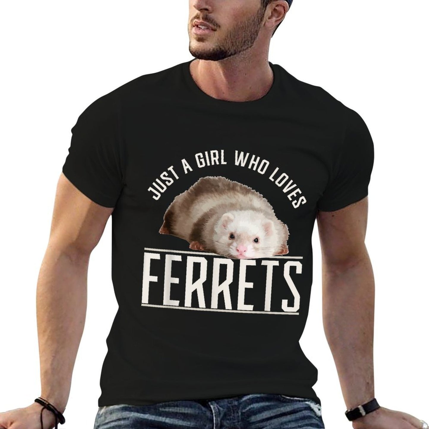 Just A Girl Who Loves Ferrets Ferret  Classic T-Shirt