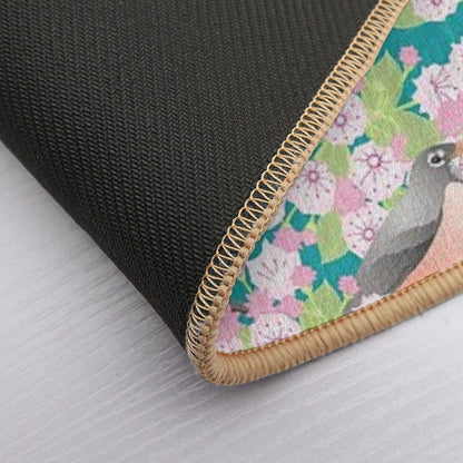 Conneticut State Flower And Bird  Non-Slip Bath Mat