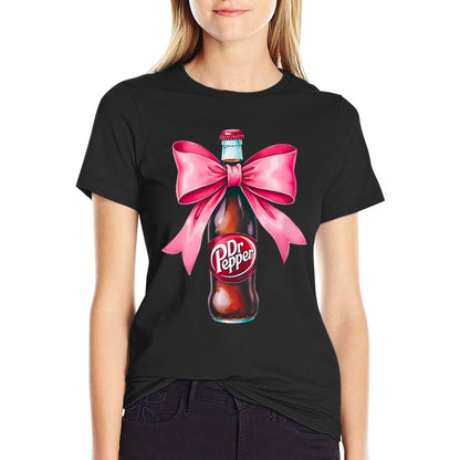 DR. PEP. Soda Lover Bow Coquette Trendy Aesthetic  Soft T-Shirt