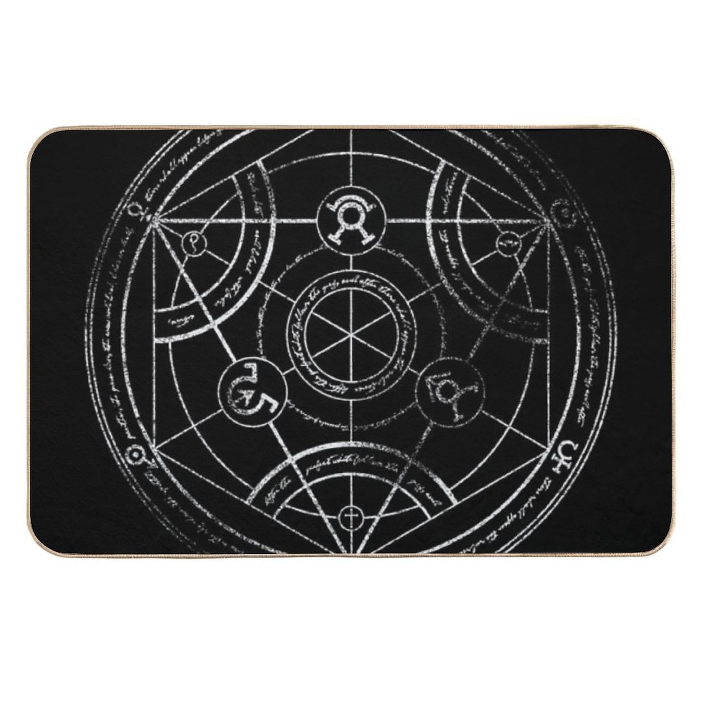 Human Transmutation Circle - Chalk  Stain-Proof Bath Mat