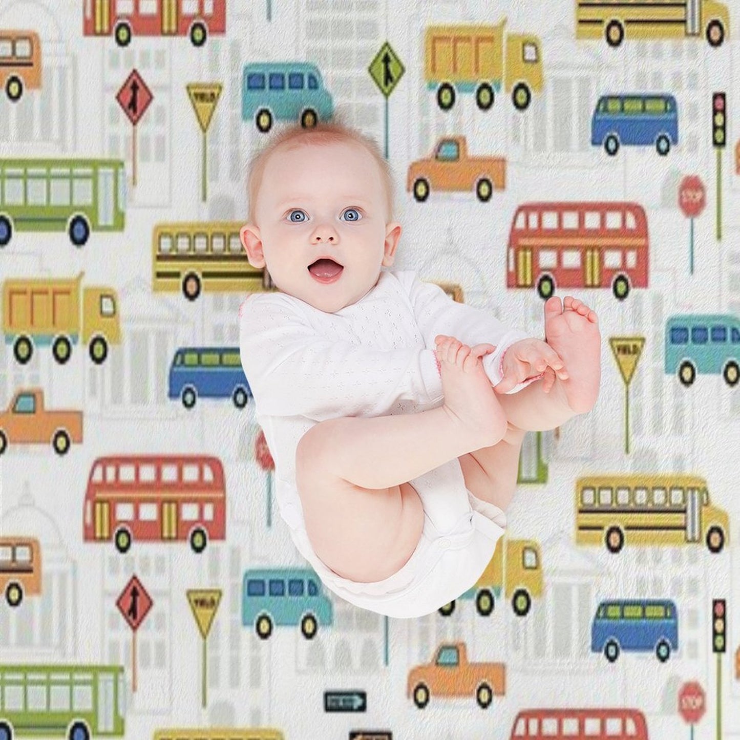 Bus Stop Machine-washable Throw Blanket
