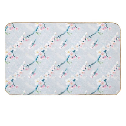 Sakura Blossom Pattern Floral Elegance Revealed  Stain-Proof Bath Mat