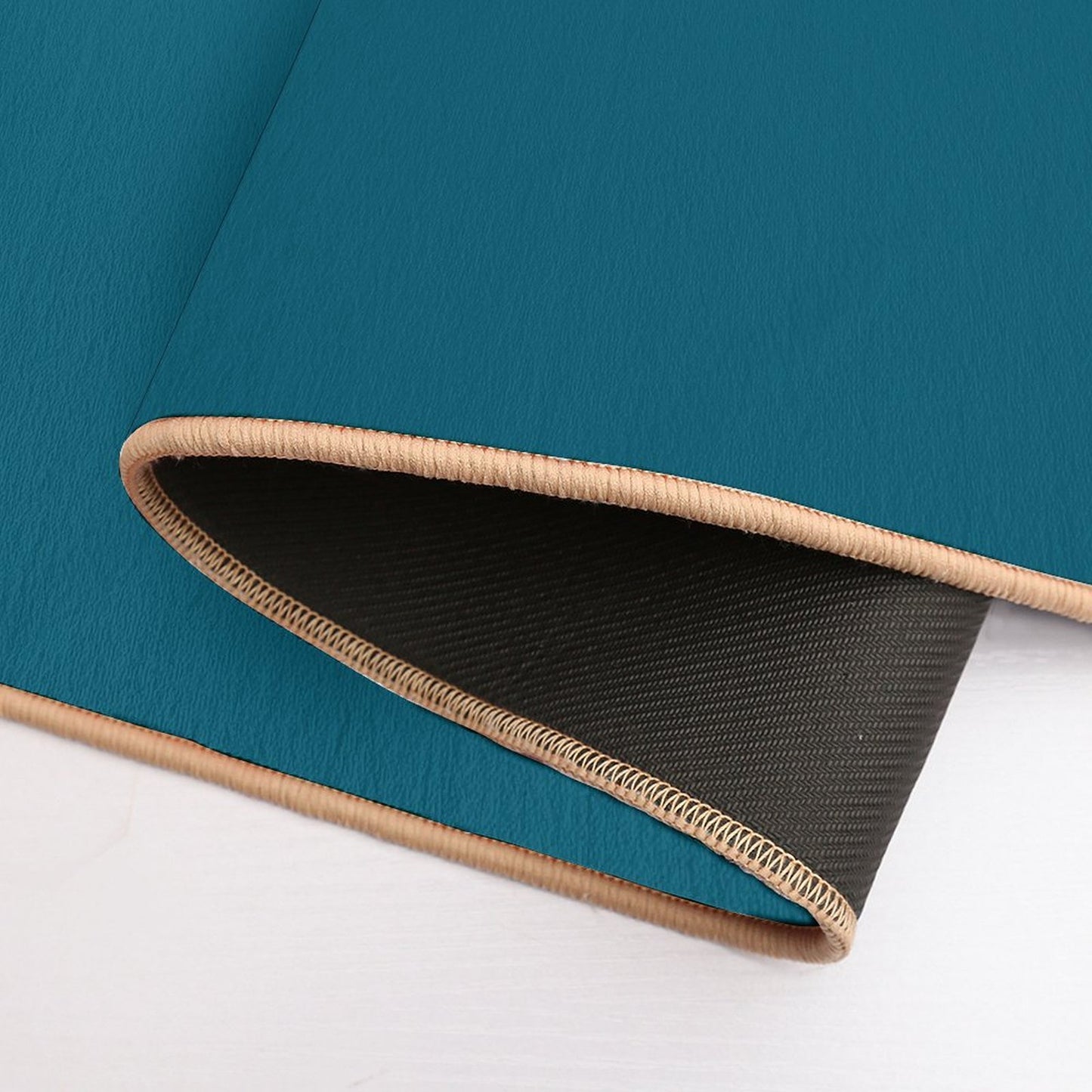 Black Turtle Burgles in Teal Durable Bath Mat