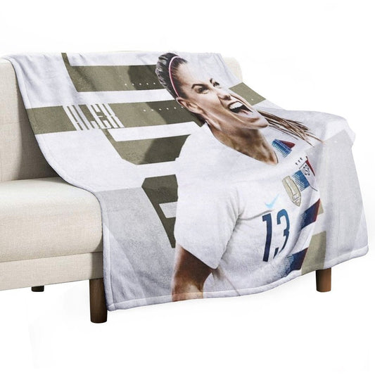 Alex Morgan   Wallpaper Easy Care Throw Blanket