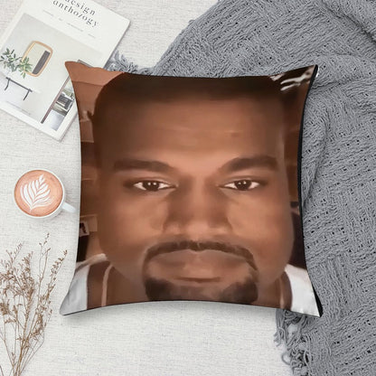 Kanye West Stretched Meme  TikTok Meme  Ye Soft Style Accent Throw Pillow
