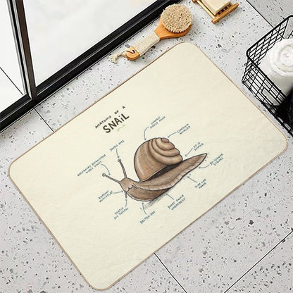 Anatomy of A Snail  High-Traffic Bath Mat
