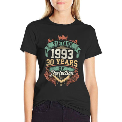 Vintage 1993 Retro 30 Years Of Perfection 30th Birthday  Breathable T-Shirt