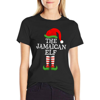 Holiday Matching Ugly Christmas Sweater The Jamaican Elf  Moisture-wicking T-Shirt