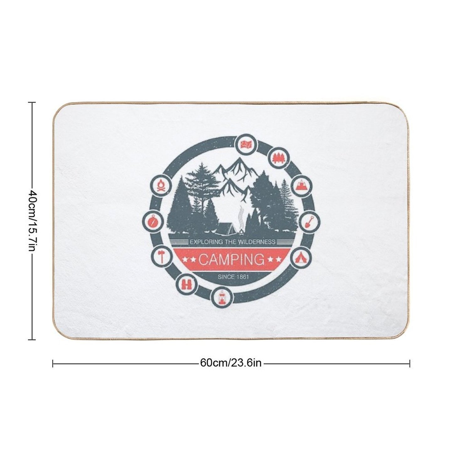 Camping  Repositionable Bath Mat